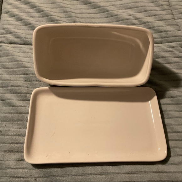 Rae Dunn Cream 'GOBBLE' Butter Dish - Picture 2 of 6